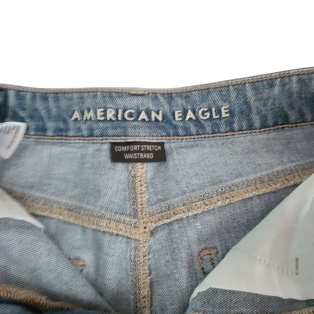American Eagle Outfitters Blue High-Waisted Jean Shorts - Picture 4 of 5